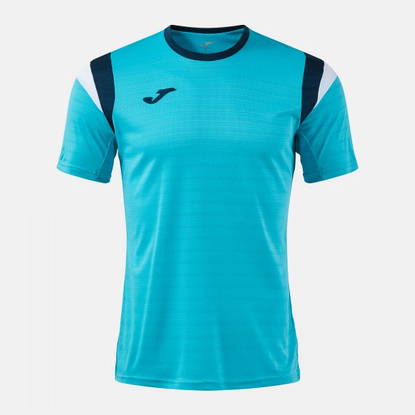 SHORT-SLEEVE T-SHIRT TERRA FLUORESCENT TURQUOISE DARK NAVY