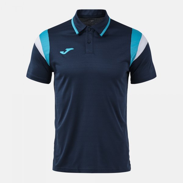 POLO SHORT SLEEVE TERRA DARK NAVY TURQUOISE FLUORESCENT