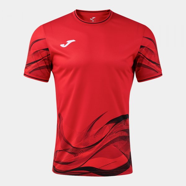 SHORT-SLEEVE T-SHIRT WAVE RED BLACK