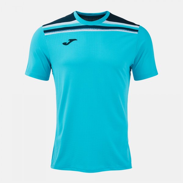 SHORT SLEEVE T-SHIRT TOLEDO II FLUORESCENT TURQUOISE DARK NAVY