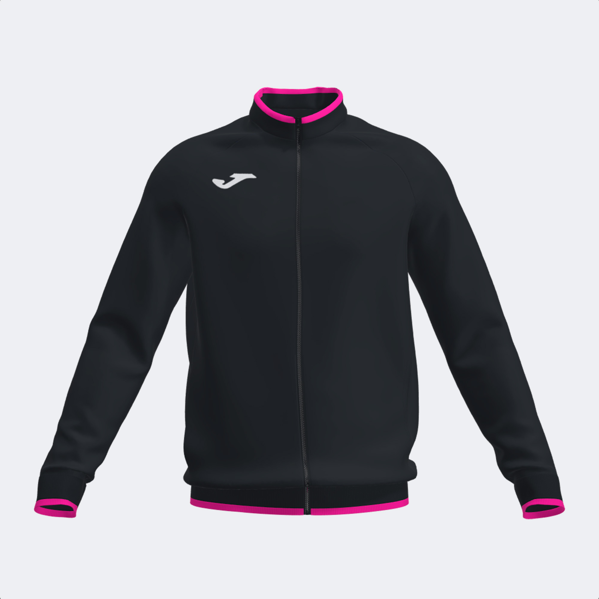 COMBI PREMIUM FULL ZIP SWEATSHIRT BLACK FLUOR PINK