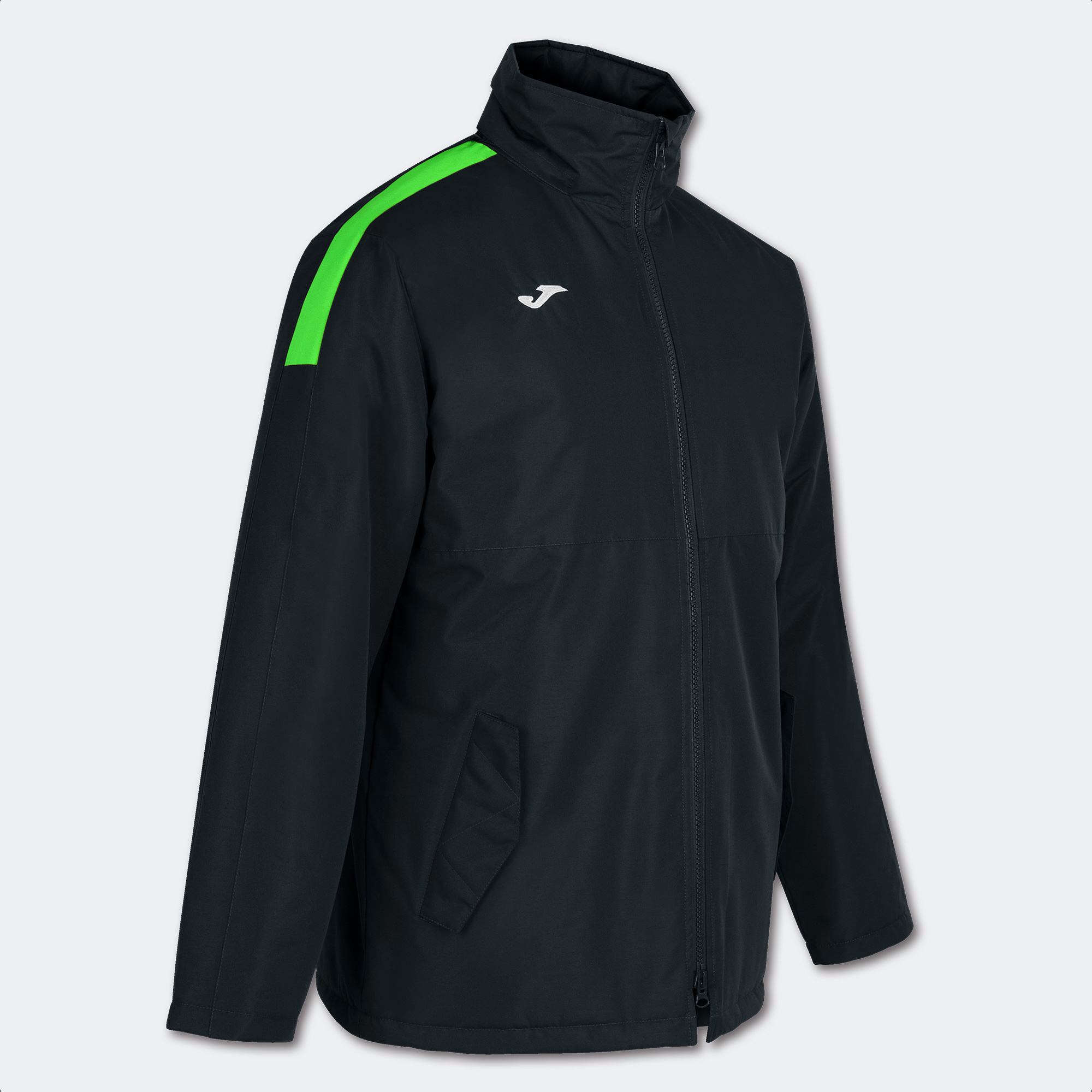 TRIVOR RAINCOAT BLACK FLUOR GREEN