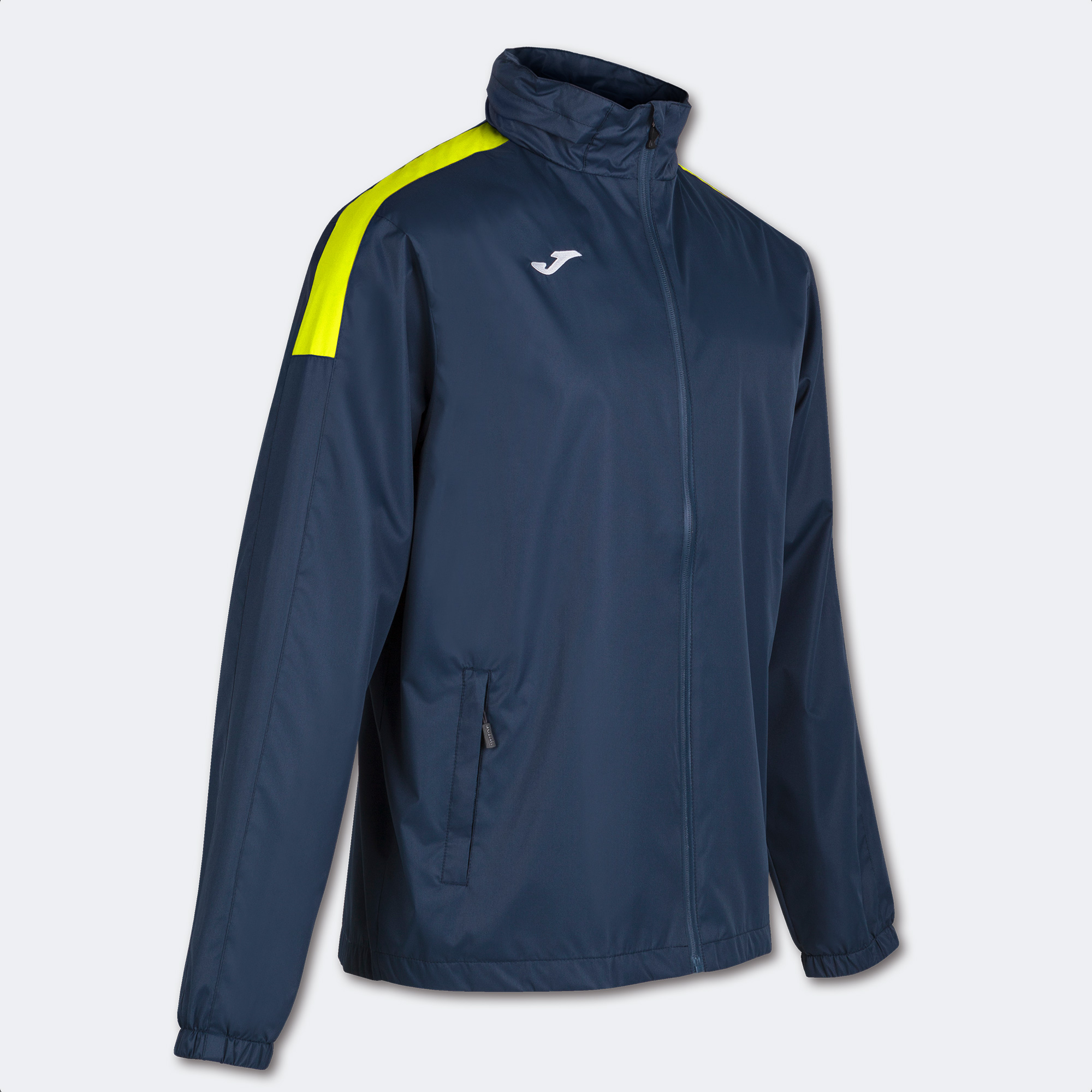 TRIVOR RAINCOAT NAVY FLUOR YELLOW