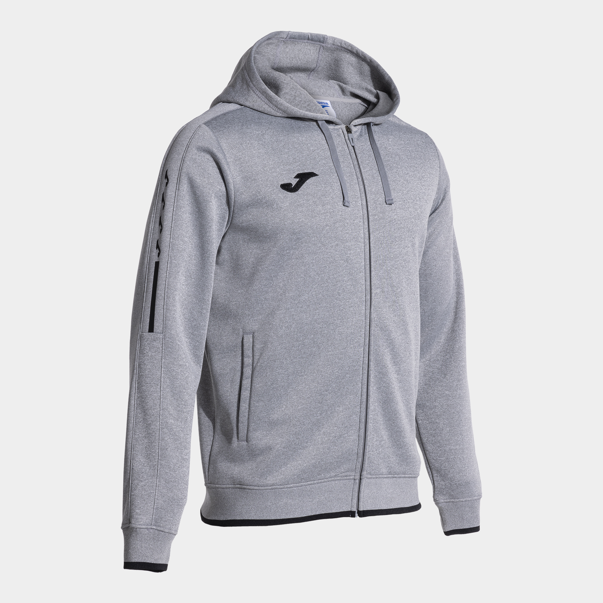 OLIMPIADA ZIP UP HOODIE MELANGE GRAY BLACK