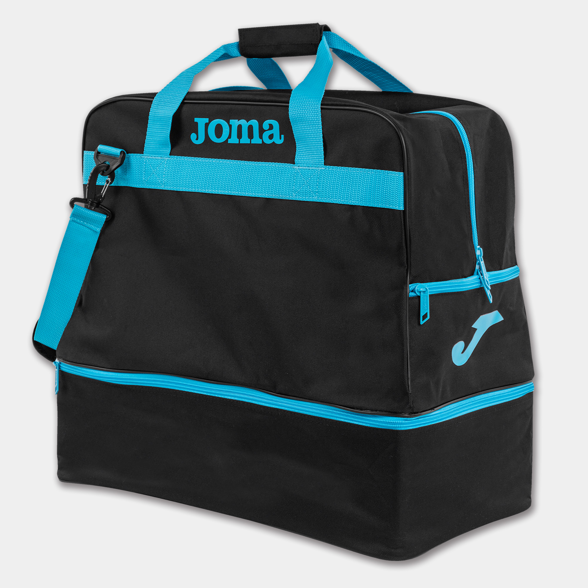 BAG TRAINING III BLACK-FLUOR TURQUOISE -LARGE-