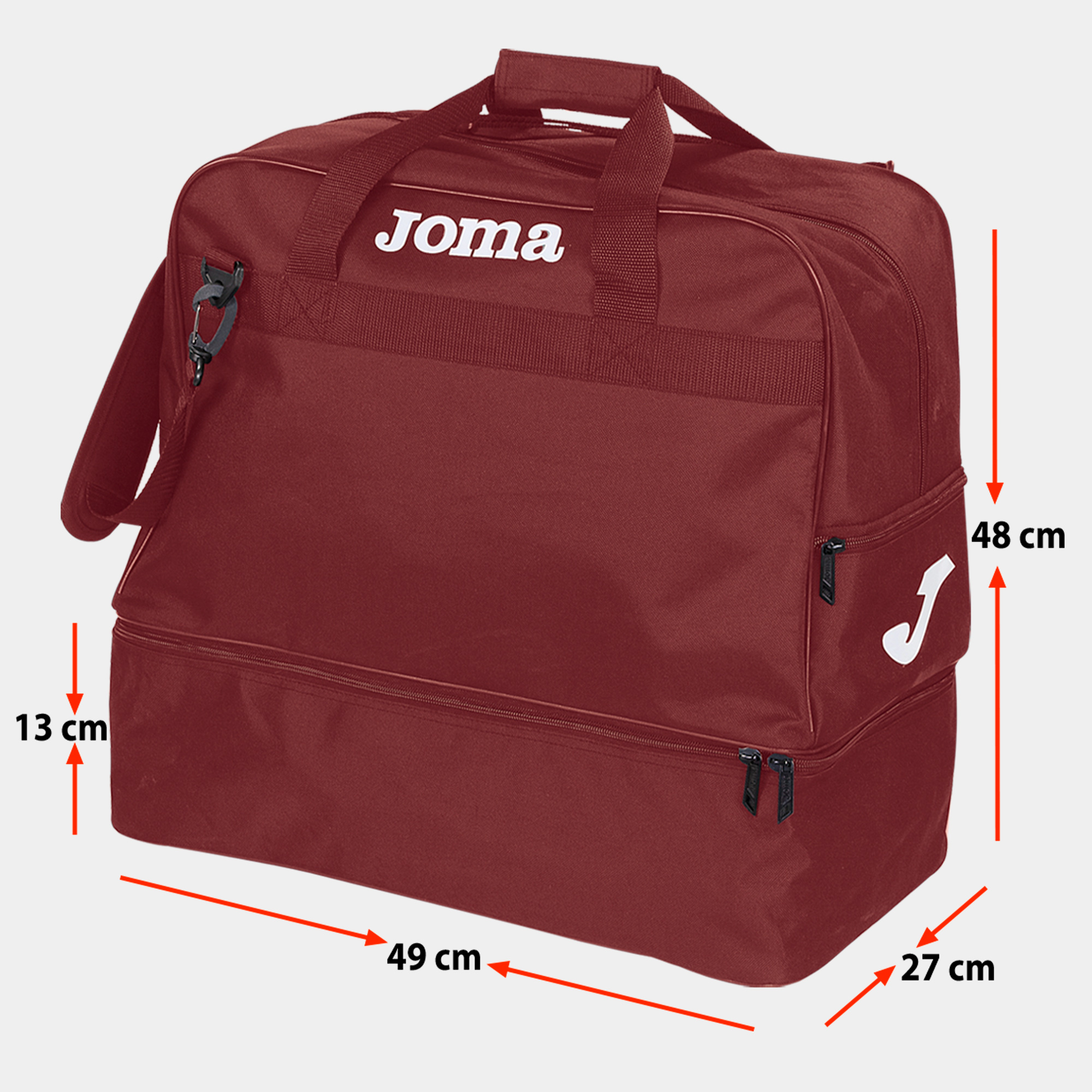 BAG TRAINING III BURGUNDY -LARGE-