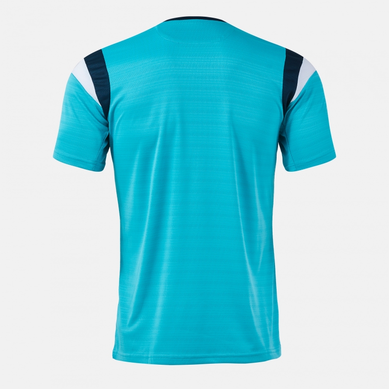 SHORT-SLEEVE T-SHIRT TERRA FLUORESCENT TURQUOISE DARK NAVY