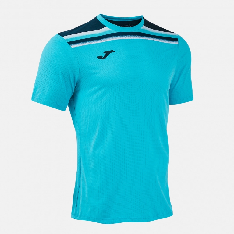 SHORT SLEEVE T-SHIRT TOLEDO II FLUORESCENT TURQUOISE DARK NAVY