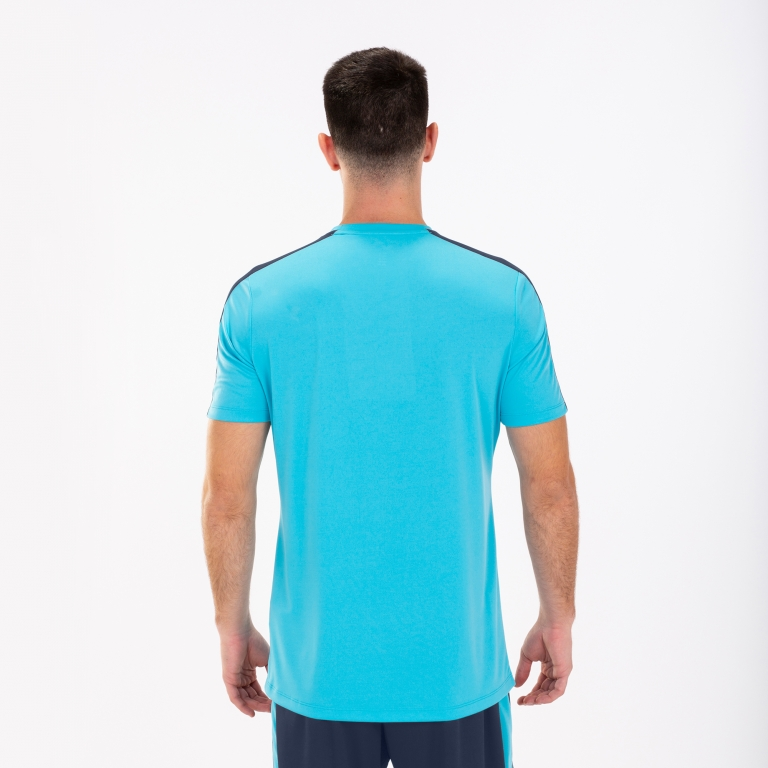 ACADEMY T-SHIRT FLUOR TURQUOISE- DARK NAVY S/S