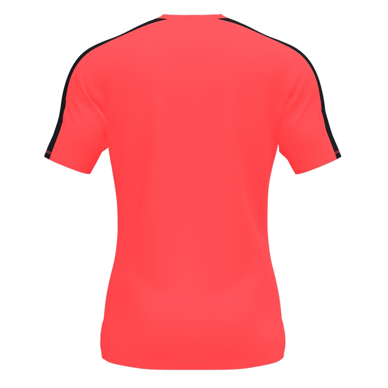 ACADEMY SHORT SLEEVE T-SHIRT FLUOR CORAL BLACK