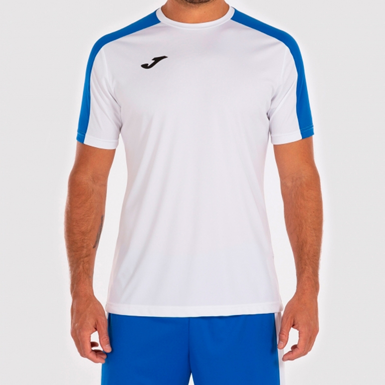 ACADEMY T-SHIRT WHITE-ROYAL S/S
