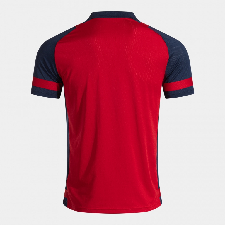 LIDER SHORT SLEEVE POLO RED NAVY BLUE 