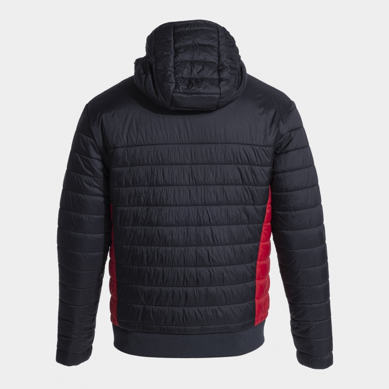 URBAN V ANORAK BOMBER JACKET BLACK RED