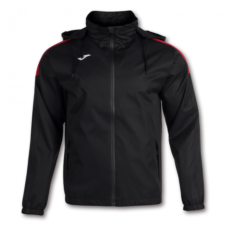 TRIVOR RAINCOAT BLACK RED