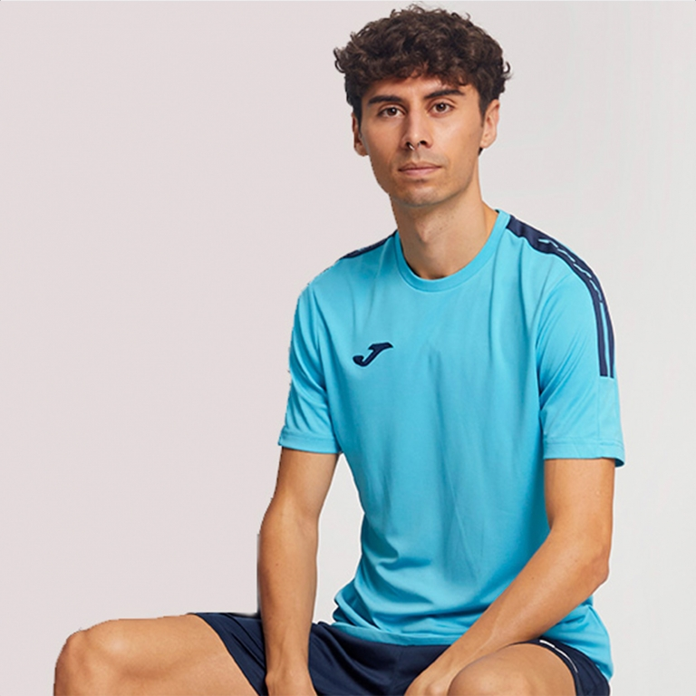 OLIMPIADA SHORT SLEEVE T-SHIRT FLUOR TURQUOISE NAVY