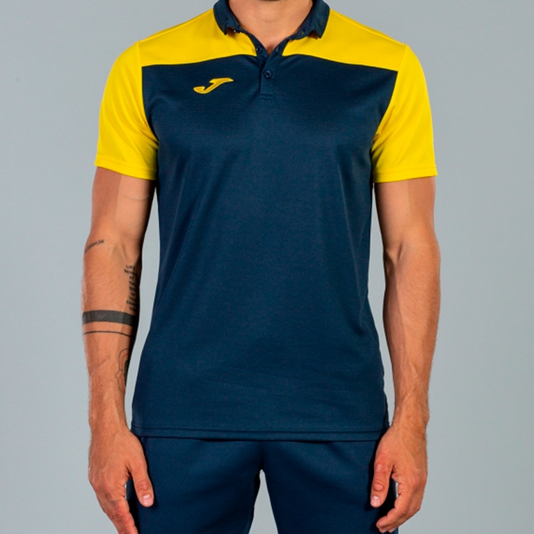 POLO SHIRT HOBBY II NAVY YELLOW S/S