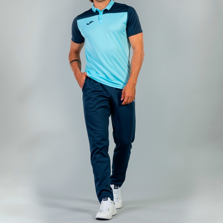 POLO SHIRT HOBBY II SKY BLUE NAVY S/S