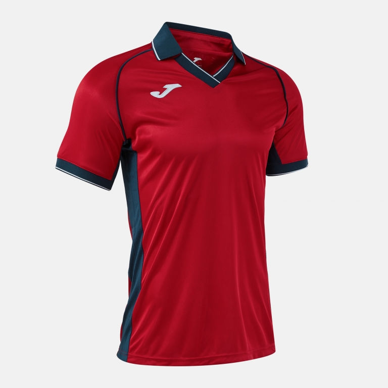 VINTAGE ECO RETRO SHORT SLEEVE T-SHIRT RED DARK NAVY