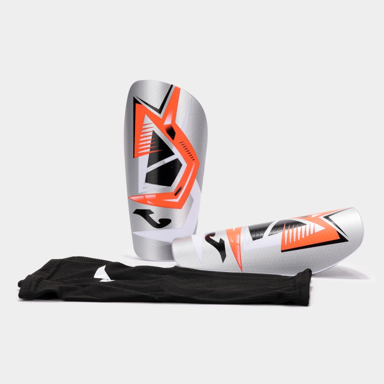 J-PRO SHIN GUARDS SILVER FLUOR CORAL