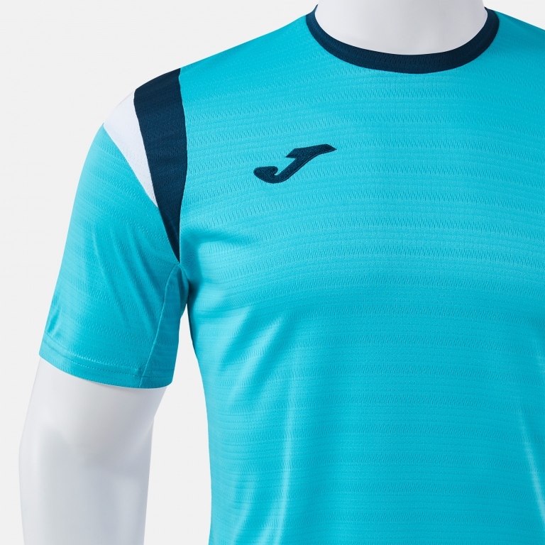 SHORT-SLEEVE T-SHIRT TERRA FLUORESCENT TURQUOISE DARK NAVY