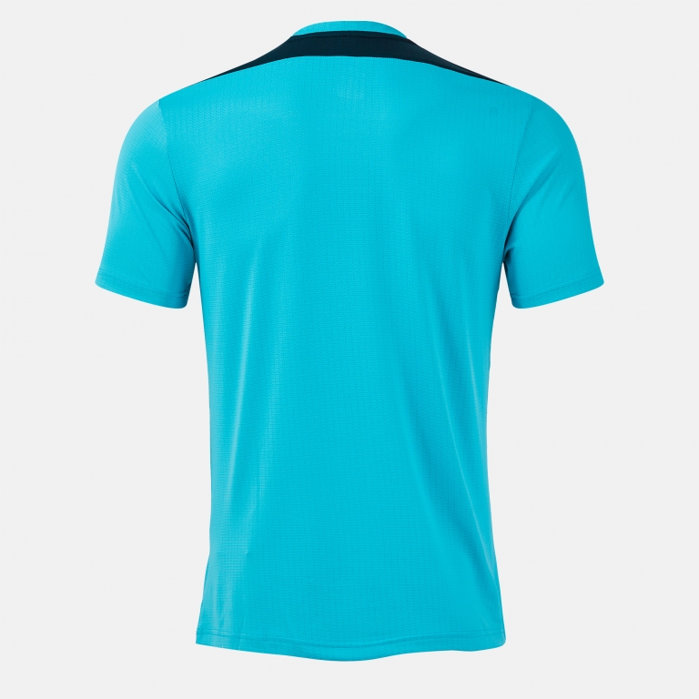 SHORT SLEEVE T-SHIRT TOLEDO II FLUORESCENT TURQUOISE DARK NAVY