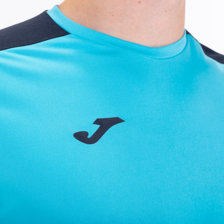 ACADEMY T-SHIRT FLUOR TURQUOISE- DARK NAVY S/S