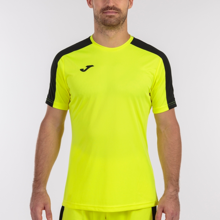 ACADEMY T-SHIRT FLUOR YELLOW - BLACK S/S