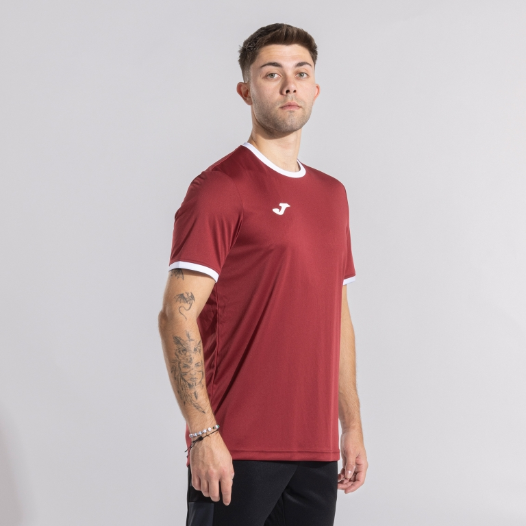 COMBI PREMIUM SHORT SLEEVE T-SHIRT BURGUNDY WHITE
