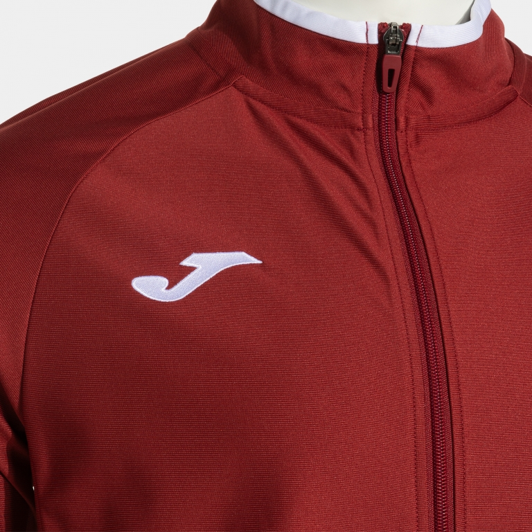 COMBI PREMIUM FULL ZIP SWEATSHIRT BURGUNDY WHITE