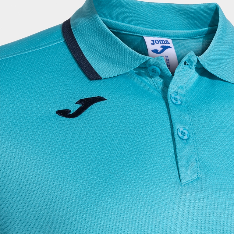 COMBI PREMIUM SHORT SLEEVE POLO FLUOR TURQUOISE DARK NAVY