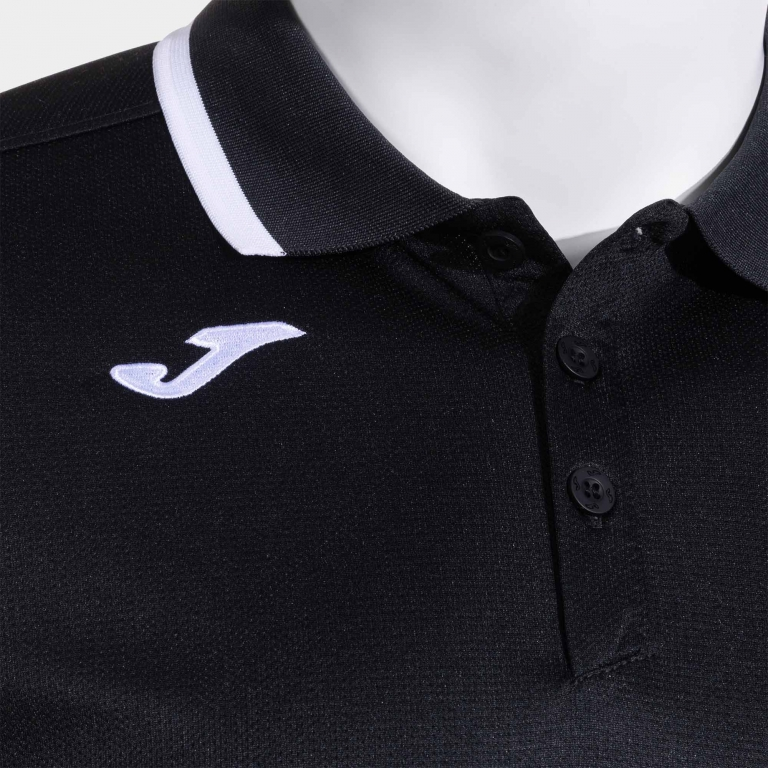 COMBI PREMIUM SHORT SLEEVE POLO BLACK WHITE