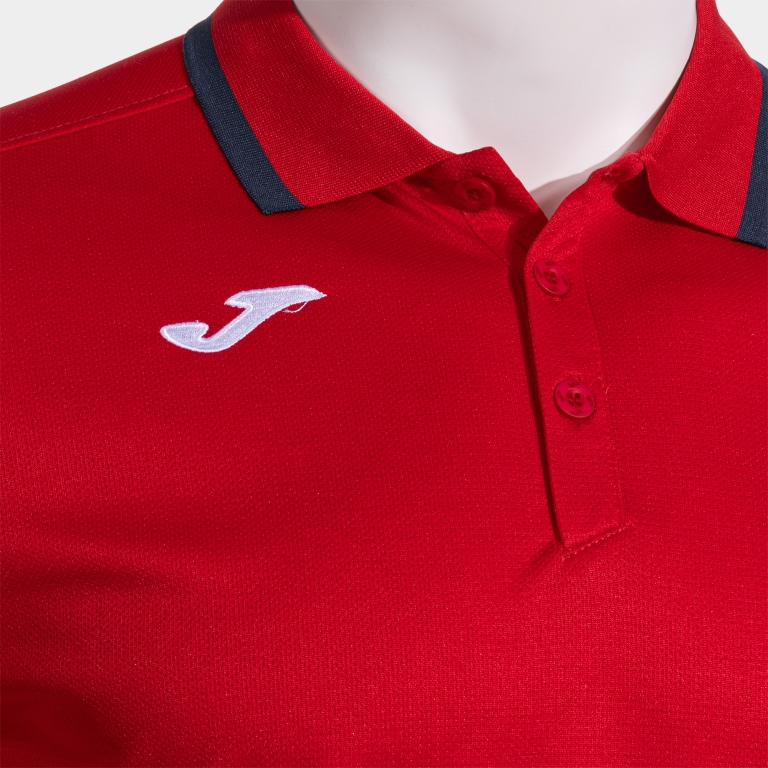 COMBI PREMIUM SHORT SLEEVE POLO RED DARK NAVY