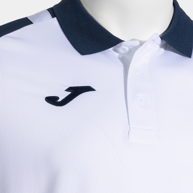 LIDER SHORT SLEEVE POLO WHITE NAVY BLUE