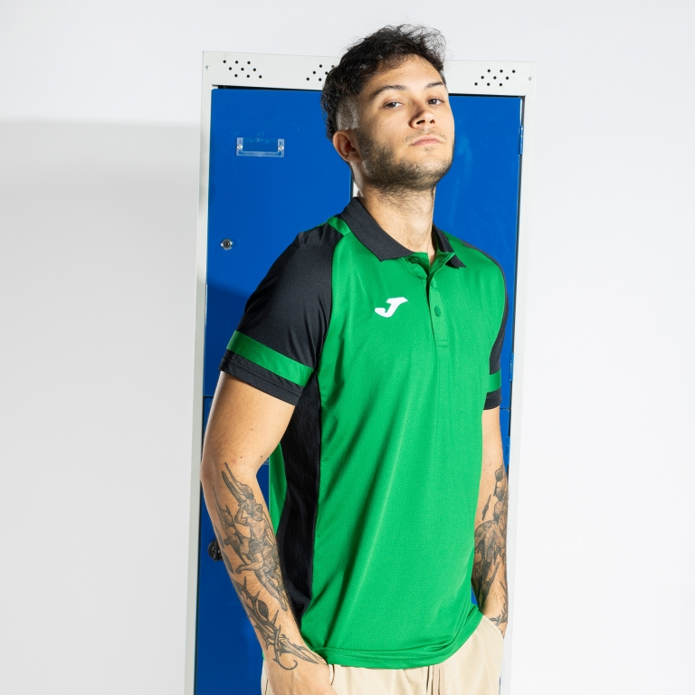 LIDER SHORT SLEEVE POLO GREEN BLACK