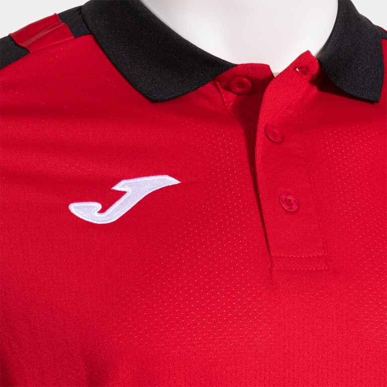 LIDER SHORT SLEEVE POLO RED BLACK