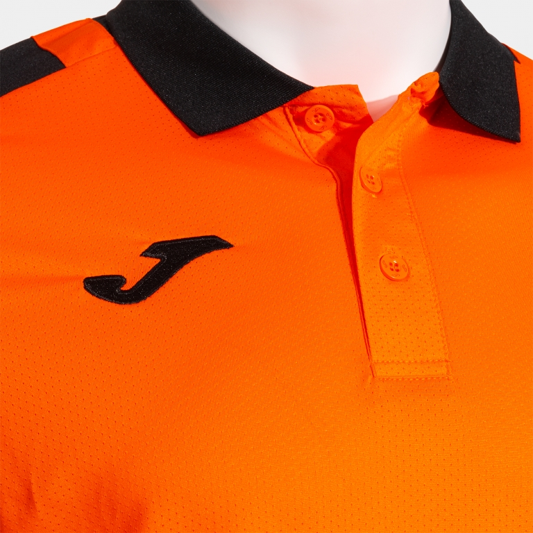 LIDER SHORT SLEEVE POLO ORANGE BLACK