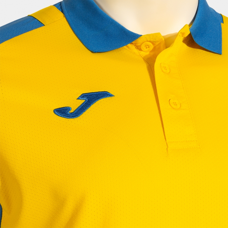 LIDER SHORT SLEEVE POLO YELLOW ROYAL BLUE