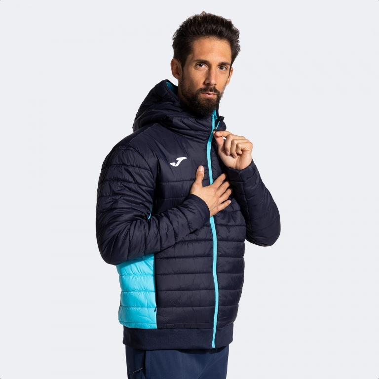 URBAN V ANORAK NAVY FLUOR TURQUOISE