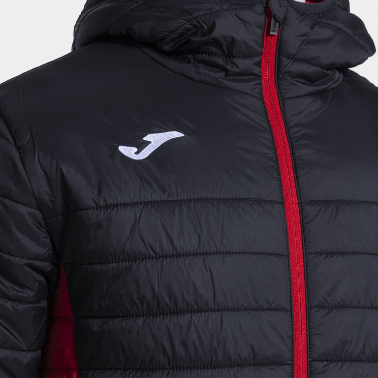 URBAN V ANORAK BOMBER JACKET BLACK RED