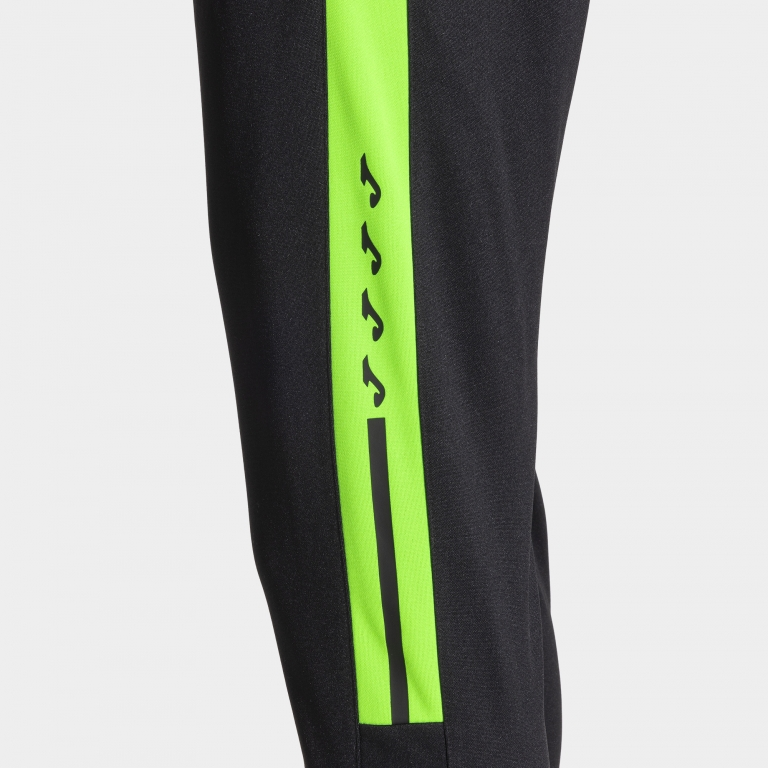 OLIMPIADA LONG PANTS BLACK FLUOR GREEN