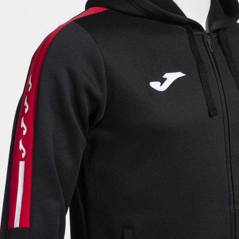 OLIMPIADA ZIP UP HOODIE BLACK RED