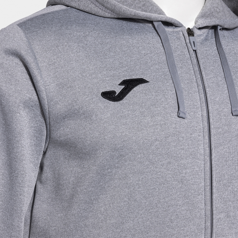 OLIMPIADA ZIP UP HOODIE MELANGE GRAY BLACK