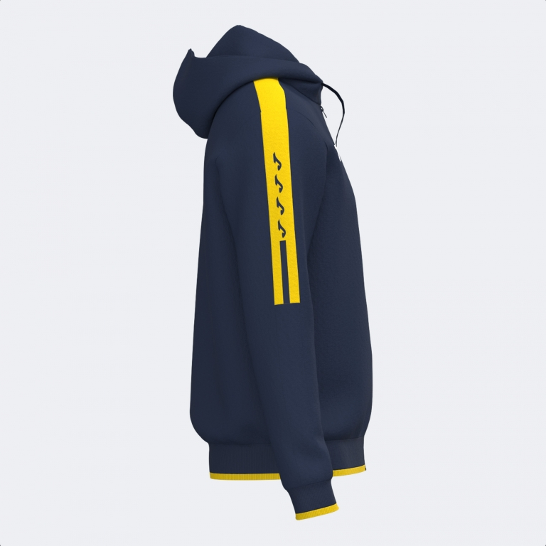 OLIMPIADA ZIP UP HOODIE NAVY YELLOW