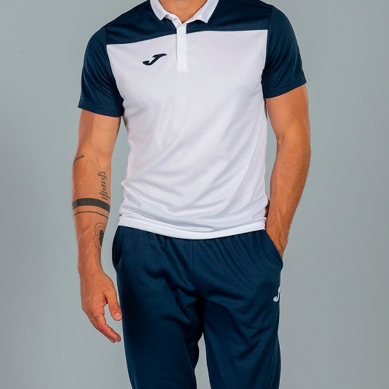 POLO SHIRT HOBBY II WHITE NAVY S/S