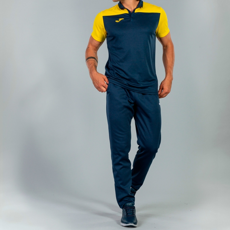 POLO SHIRT HOBBY II NAVY YELLOW S/S