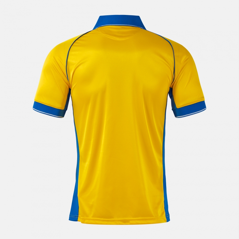 VINTAGE ECO RETRO SHORT SLEEVE T-SHIRT YELLOW ROYAL BLUE