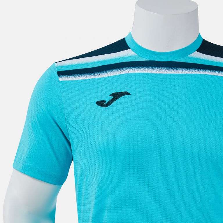 SHORT SLEEVE T-SHIRT TOLEDO II FLUORESCENT TURQUOISE DARK NAVY
