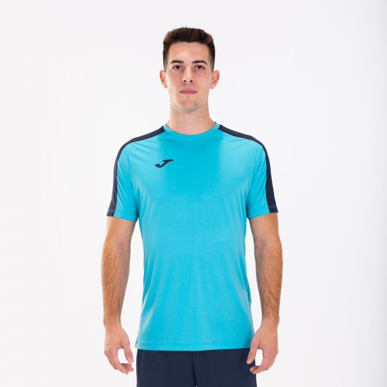 ACADEMY T-SHIRT FLUOR TURQUOISE- DARK NAVY S/S