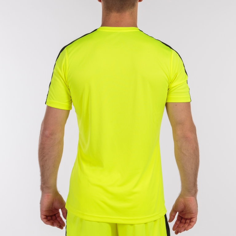 ACADEMY T-SHIRT FLUOR YELLOW - BLACK S/S