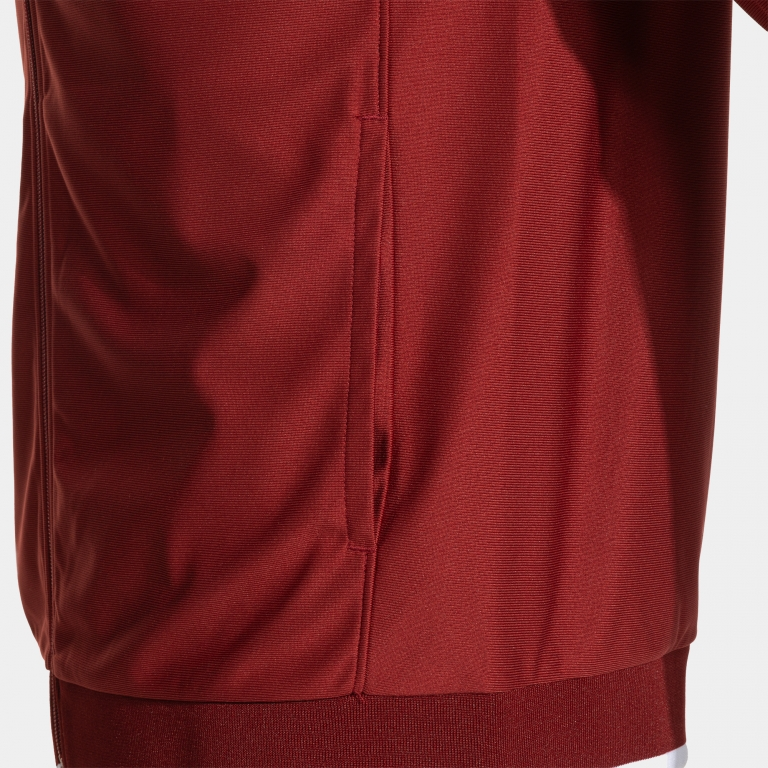 COMBI PREMIUM FULL ZIP SWEATSHIRT BURGUNDY WHITE